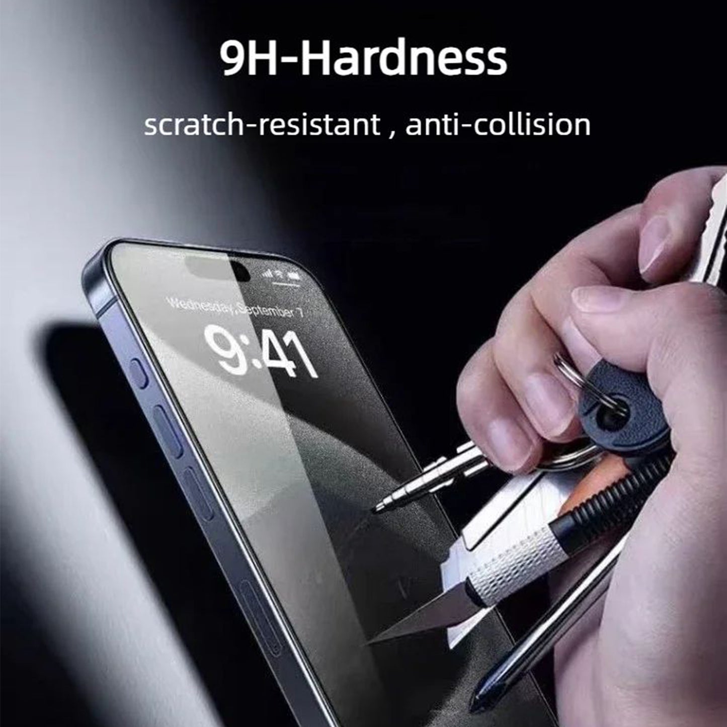 For iPhone 14 10Pcs Screen Protector AR Anti-Reflection High Aluminium-silicon Glass Silk Printing Clear Film