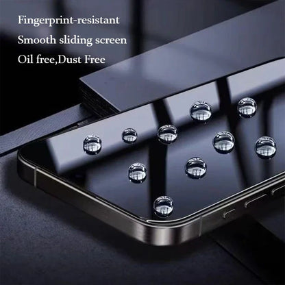 For iPhone 14 10Pcs Screen Protector AR Anti-Reflection High Aluminium-silicon Glass Silk Printing Clear Film