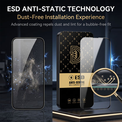 For iPhone 14 25Pcs Screen Protector Anti-static Silk Printing Medium Alumina Glass HD Clear Film
