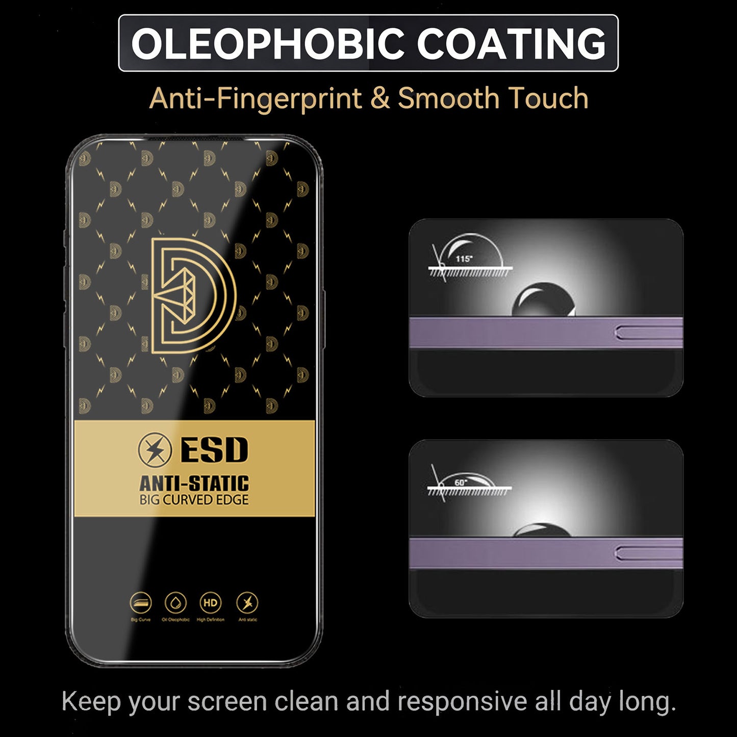For iPhone 14 25Pcs Screen Protector Anti-static Silk Printing Medium Alumina Glass HD Clear Film