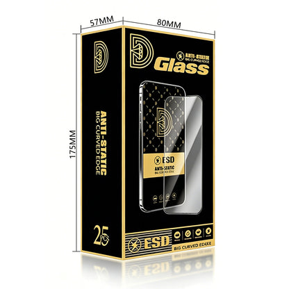 For iPhone 14 25Pcs Screen Protector Anti-static Silk Printing Medium Alumina Glass HD Clear Film
