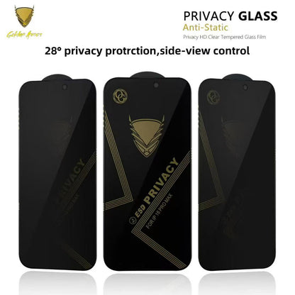 For iPhone 14 10Pcs Privacy Screen Protector 28° Anti-Spy Anti-Static High Aluminium-silicon Glass Film