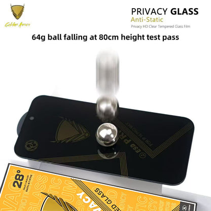 For iPhone 14 10Pcs Privacy Screen Protector 28° Anti-Spy Anti-Static High Aluminium-silicon Glass Film