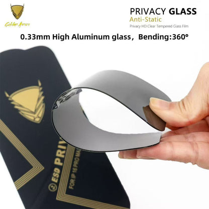For iPhone 14 10Pcs Privacy Screen Protector 28° Anti-Spy Anti-Static High Aluminium-silicon Glass Film