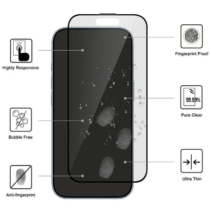 For iPhone 17e  /  16e  /  14  /  13  /  13 Pro AGC Glass Screen Protector Silk Printing Matte Full Glue Full Cover Film