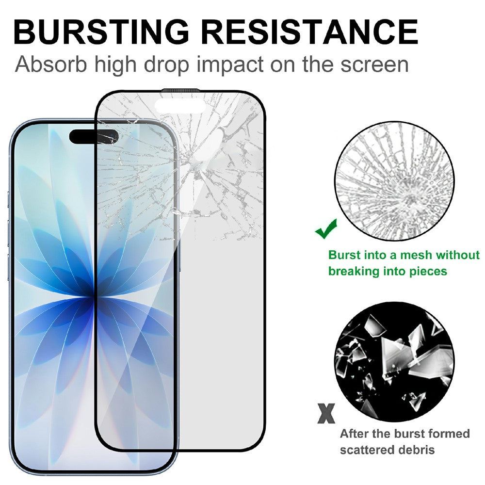 For iPhone 17e  /  16e  /  14  /  13  /  13 Pro AGC Glass Screen Protector Silk Printing Matte Full Glue Full Cover Film