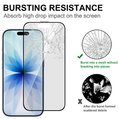 For iPhone 17e  /  16e  /  14  /  13  /  13 Pro AGC Glass Screen Protector Silk Printing Matte Full Glue Full Cover Film