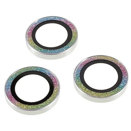 Bling Camera Lens Protector for iPhone 14 Pro / 14 Pro Max , Glitter Metal Frame + Tempered Glass Individual Ring Lens Cover