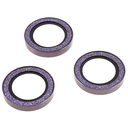 Bling Camera Lens Protector for iPhone 14 Pro / 14 Pro Max , Glitter Metal Frame + Tempered Glass Individual Ring Lens Cover
