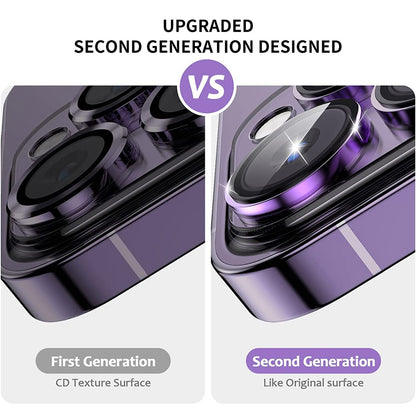 ENKAY HAT PRINCE 3Pcs / Set For iPhone 14 Pro / 14 Pro Max Crystal Clear Camera Lens Protector Tempered Glass Lens Film