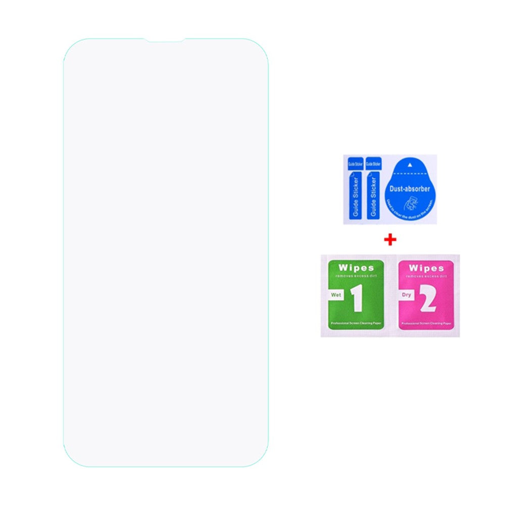 25Pcs For iPhone 14 Pro Max HD Clear Arc Edge Tempered Glass Screen Protector Phone Screen Film (No Package, with Wipes Set, Dust-absorber, Guide Sticker)
