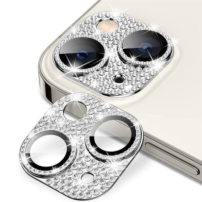ENKAY HAT PRINCE For iPhone 14 / 14 Plus Camera Lens Protector Rhinestone Decor Aluminum Alloy+Tempered Glass Lens Film