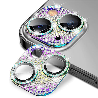 ENKAY HAT PRINCE For iPhone 14 / 14 Plus Camera Lens Protector Rhinestone Decor Aluminum Alloy+Tempered Glass Lens Film
