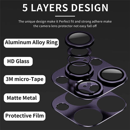 ENKAY HAT PRINCE For iPhone 14 Pro Max / 14 Pro Tempered Glass+Aluminum Alloy AR Coating HD Clear Rear Lens Film