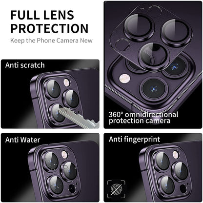 ENKAY HAT PRINCE For iPhone 14 Pro Max / 14 Pro Tempered Glass+Aluminum Alloy AR Coating HD Clear Rear Lens Film