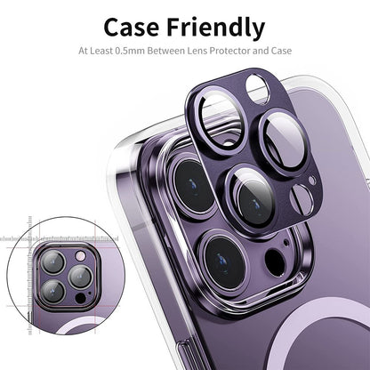 ENKAY HAT PRINCE For iPhone 14 Pro Max / 14 Pro Tempered Glass+Aluminum Alloy AR Coating HD Clear Rear Lens Film
