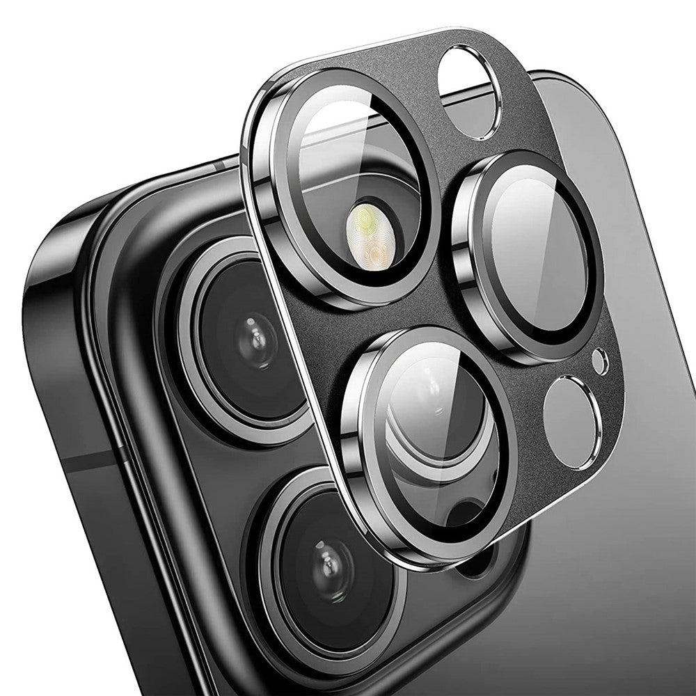 ENKAY HAT PRINCE For iPhone 14 Pro Max / 14 Pro Tempered Glass+Aluminum Alloy AR Coating HD Clear Rear Lens Film