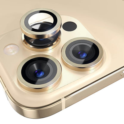 NORTHJO 1 Set For iPhone 14 Pro Max / 14 Pro Camera Lens Protector Tempered Glass+CD Vein Metal Ring Rear Lens Film