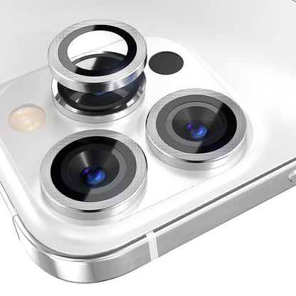 NORTHJO 1 Set For iPhone 14 Pro Max / 14 Pro Camera Lens Protector Tempered Glass+CD Vein Metal Ring Rear Lens Film