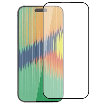For iPhone 15 Plus Full Coverage Screen Protector Dust-proof High Aluminium-silicon Glass Silk Printing Film