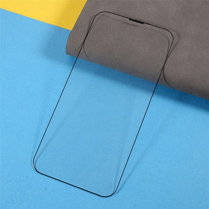 For iPhone 15 Plus Full Coverage Screen Protector Dust-proof High Aluminium-silicon Glass Silk Printing Film