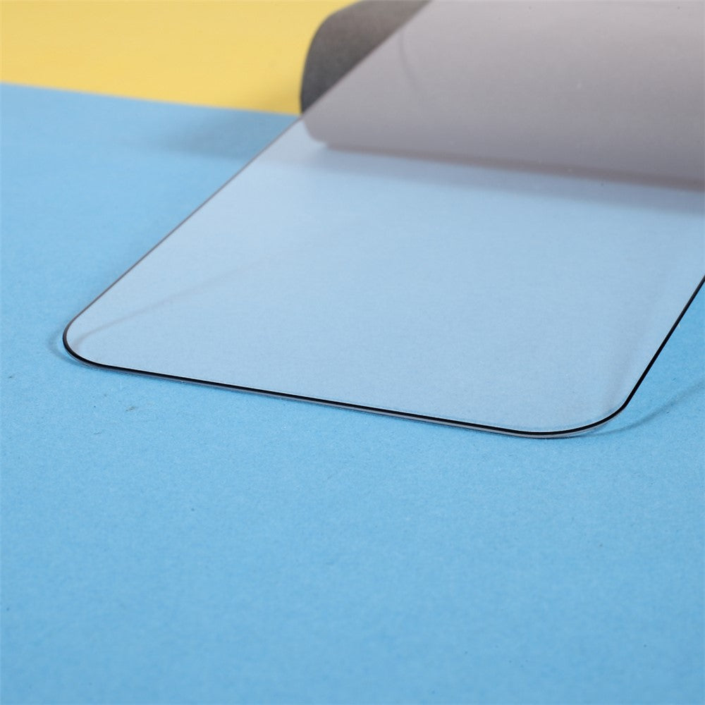 For iPhone 15 Plus Full Coverage Screen Protector Dust-proof High Aluminium-silicon Glass Silk Printing Film