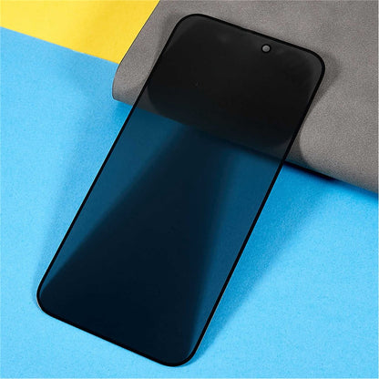 For iPhone 15 Pro Max Anti-Spy Screen Protector Full Coverage Silk Printing Side Glue Tempered Glass Film