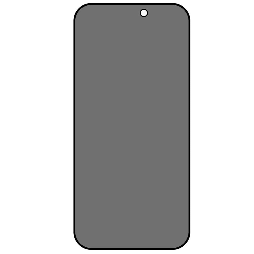 For iPhone 15 Pro Full Coverage Side Glue Tempered Glass Film Silk Printing Anti-Spy Screen Protector