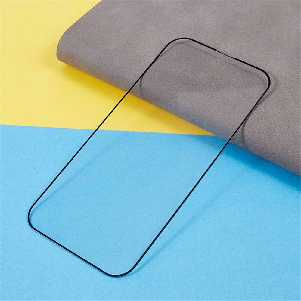 For iPhone 15 Pro Tempered Glass Screen Protector Full Coverage HD Clear Side Glue 9D Film
