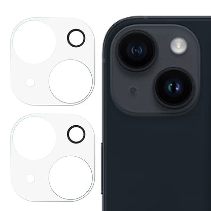 2Pcs For iPhone 15 Plus / 15 Super Transparent Tempered Glass Camera Lens Protector 3D Arc Edge Lens Film