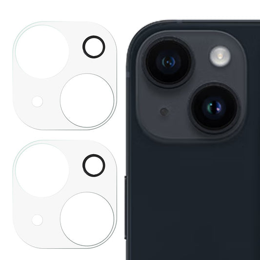 2Pcs For iPhone 15 Plus / 15 Super Transparent Tempered Glass Camera Lens Protector 3D Arc Edge Lens Film
