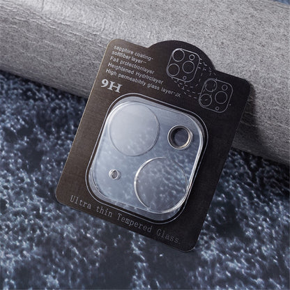 2Pcs For iPhone 15 Plus / 15 Super Transparent Tempered Glass Camera Lens Protector 3D Arc Edge Lens Film