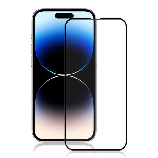AMORUS Screen Protector for iPhone 15 Pro Max , Clear Silk Printing Full Glue Tempered Glass Film
