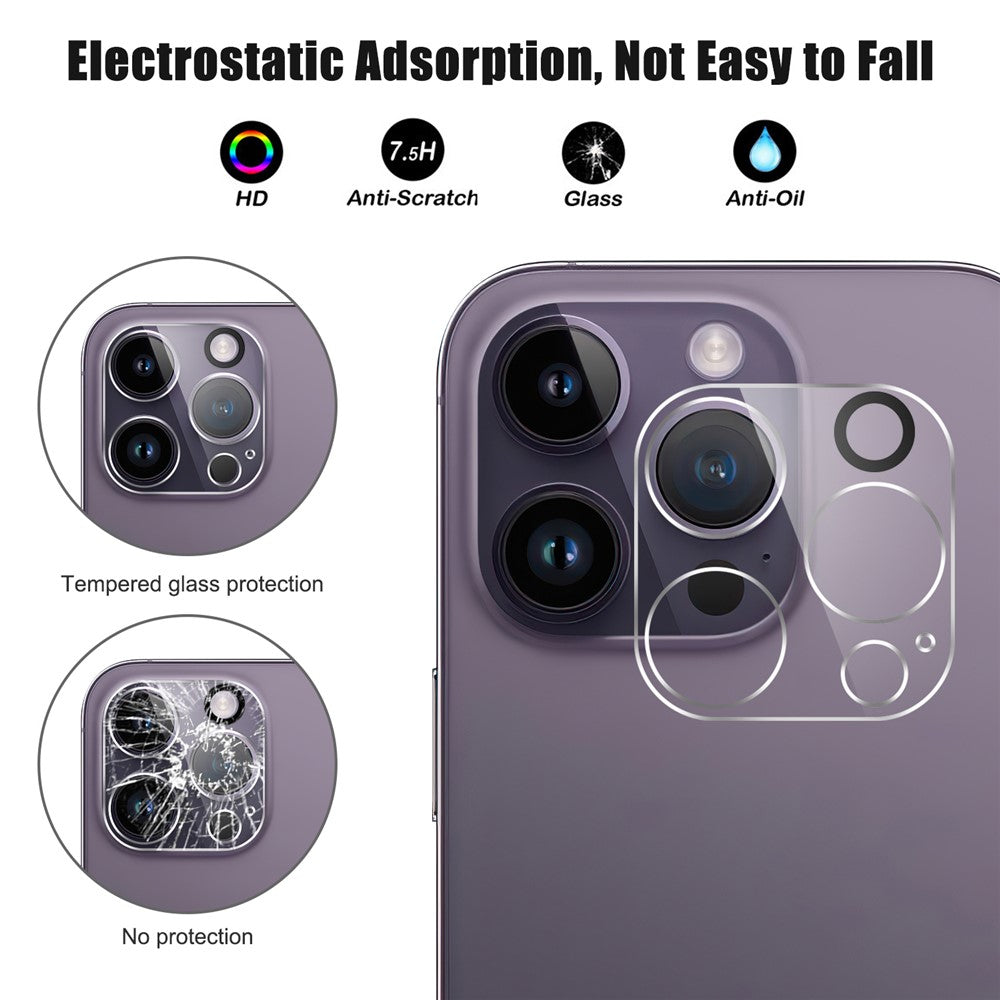 For iPhone 15 Pro Max Anti-scratch Tempered Glass Screen Protector Ultra Clear Film + Camera Lens Protector