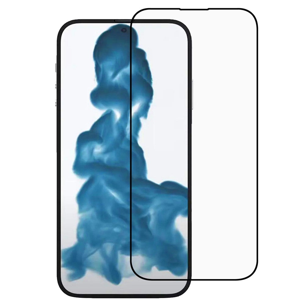 Full Glue Full Screen Protector for iPhone 16 Plus / 15 Plus Silk Printing Tempered Glass Film Secondary Hardening
