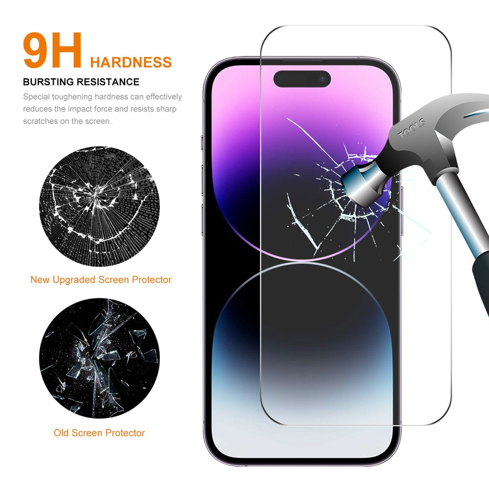 ENKAY HAT PRINCE High Aluminium-silicon Glass Film for iPhone 15 Pro 9H 2.5D 0.26mm Screen Protector Film