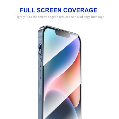 ENKAY HAT PRINCE 2Pcs 9H Anti-explosion Film for iPhone 15 Silk Printing 0.26mm 2.5D High Aluminium-silicon Glass Screen Protector