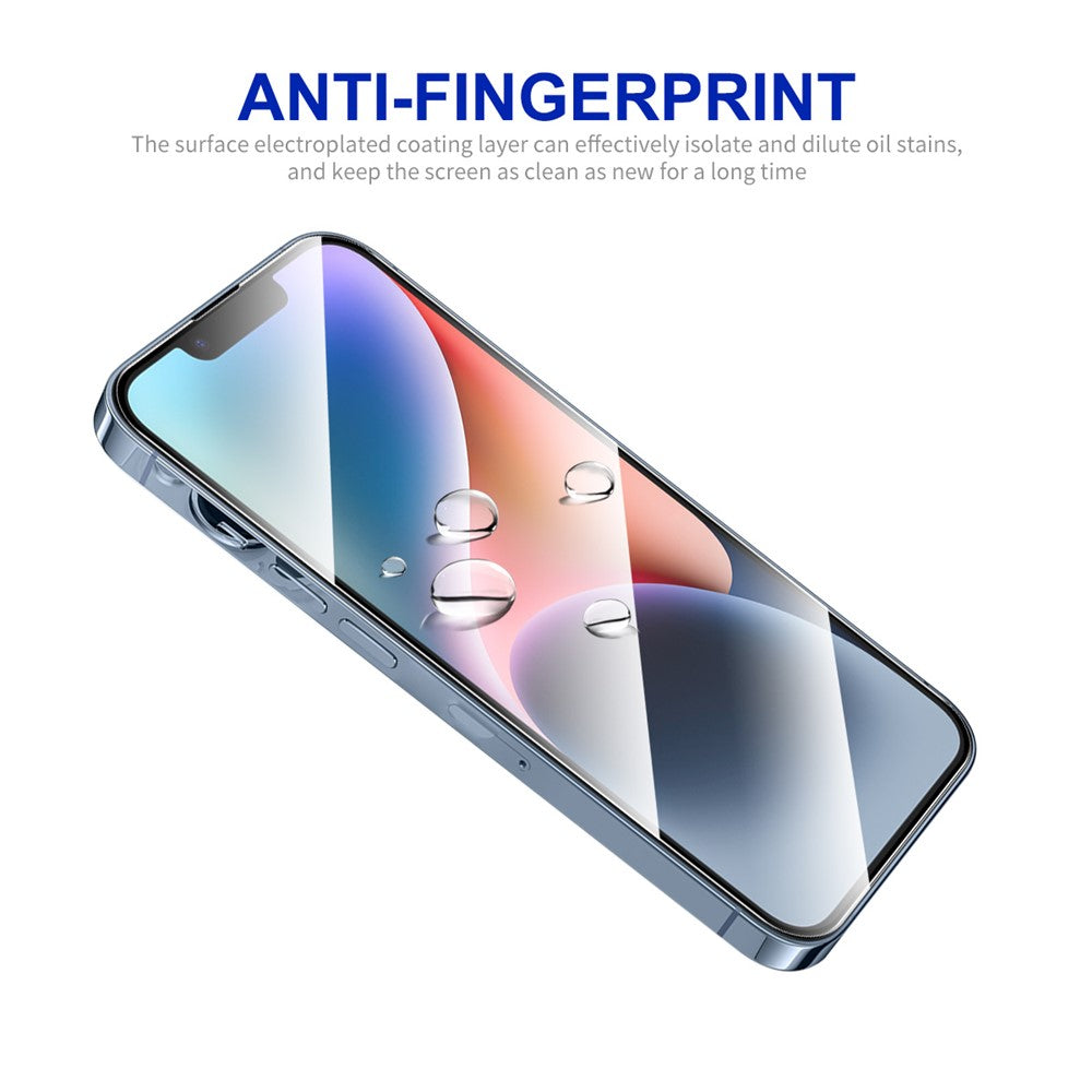 ENKAY HAT PRINCE 2Pcs 9H Anti-explosion Film for iPhone 15 Silk Printing 0.26mm 2.5D High Aluminium-silicon Glass Screen Protector