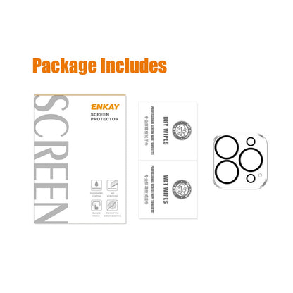 ENKAY HAT PRINCE For iPhone 15 Pro / 15 Pro Max Camera Lens Film Full Cover Tempered Glass Back Lens Protector