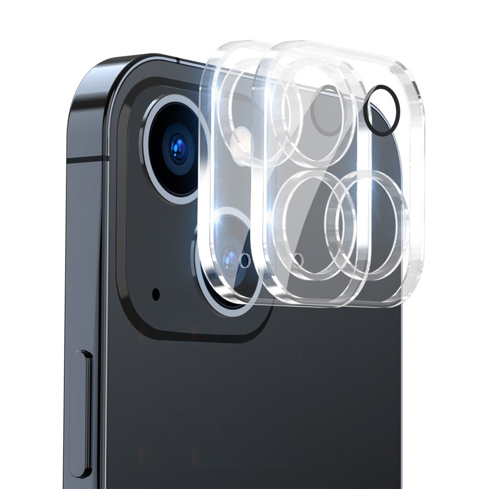 ENKAY HAT PRINCE 2Pcs For iPhone 15 / 15 Plus Back Camera Lens Film Full Cover Tempered Glass HD Lens Protector