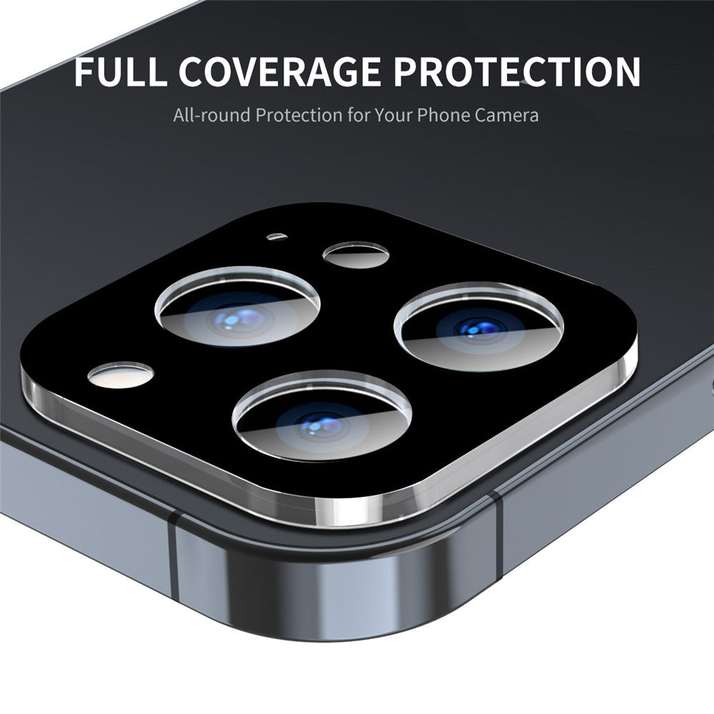 ENKAY HAT PRINCE For iPhone 15 Pro / 15 Pro Max Silk Printing Camera Lens Film Full Cover Tempered Glass Lens Protector