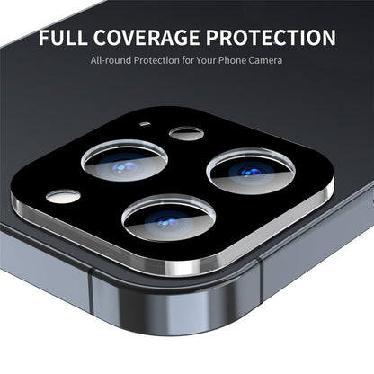 ENKAY HAT PRINCE For iPhone 15 Pro / 15 Pro Max Silk Printing Camera Lens Film Full Cover Tempered Glass Lens Protector