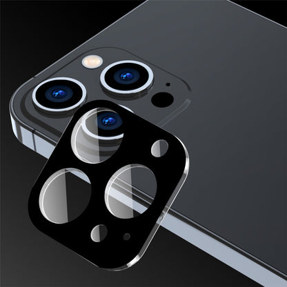 ENKAY HAT PRINCE For iPhone 15 Pro / 15 Pro Max Silk Printing Camera Lens Film Full Cover Tempered Glass Lens Protector