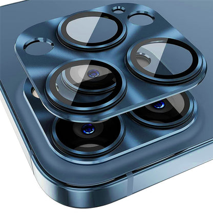 HAT PRINCE ENKAY For iPhone 15 Pro / 15 Pro Max Full Cover Camera Lens Film Aluminum Alloy + Tempered Glass Integrated Rear Lens Protector