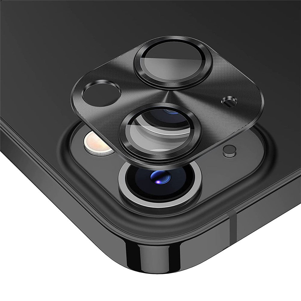 ENKAY HAT PRINCE For iPhone 15 / 15 Plus Camera Lens Protector Aluminum Alloy + Tempered Glass Integrated Full Cover Lens Film