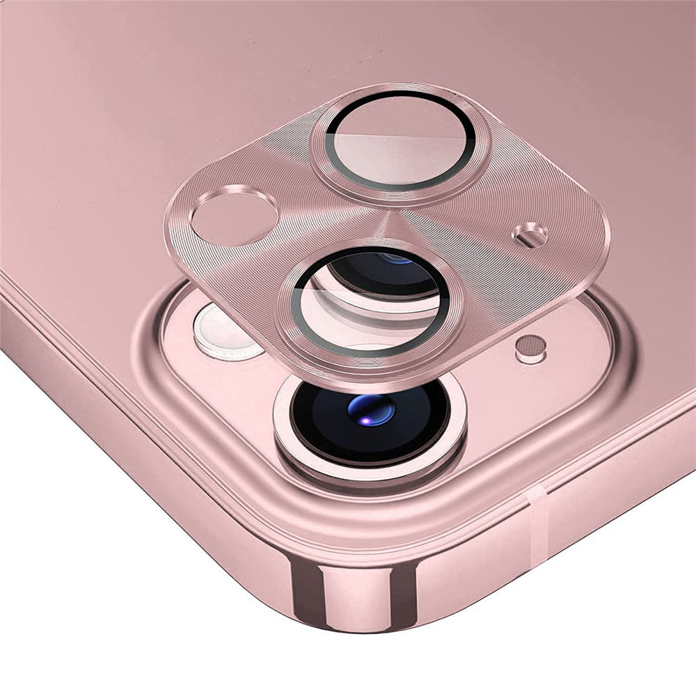 ENKAY HAT PRINCE For iPhone 15 / 15 Plus Camera Lens Protector Aluminum Alloy + Tempered Glass Integrated Full Cover Lens Film
