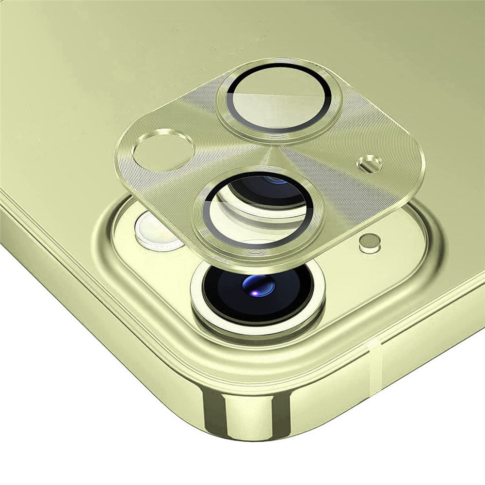 ENKAY HAT PRINCE For iPhone 15 / 15 Plus Camera Lens Protector Aluminum Alloy + Tempered Glass Integrated Full Cover Lens Film
