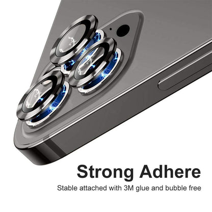 ENKAY HAT PRINCE For iPhone 15 Pro / 15 Pro Max 1 Set Camera Lens Film Tempered Glass + Aluminum Alloy Ring Lens Protector Cover