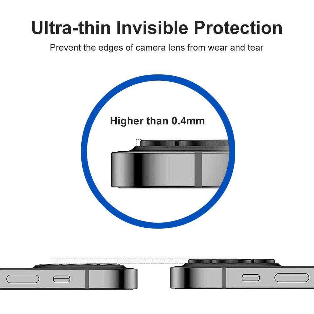 ENKAY HAT PRINCE For iPhone 15 Pro / 15 Pro Max 1 Set Camera Lens Film Tempered Glass + Aluminum Alloy Ring Lens Protector Cover
