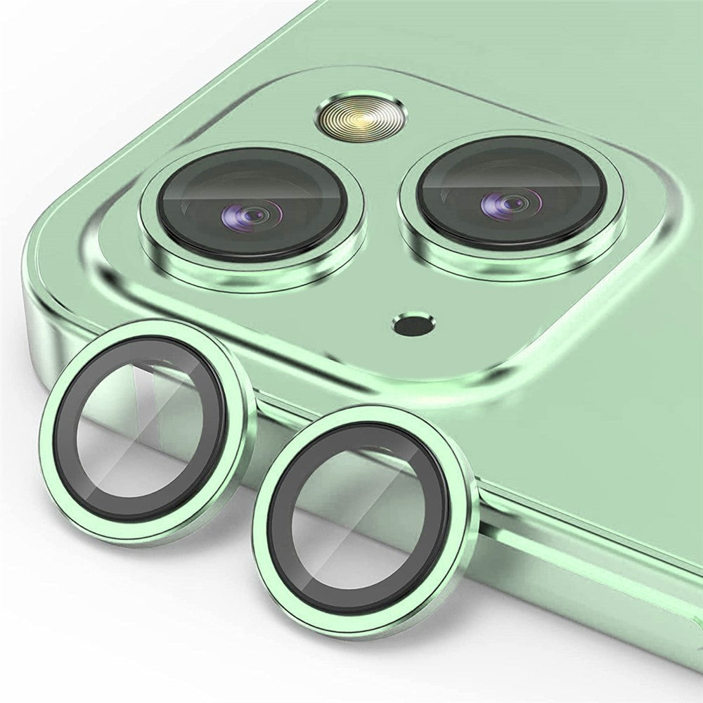 ENKAY HAT PRINCE 1 Set For iPhone 15 / 15 Plus Camera Lens Protector Tempered Glass+Aluminum Alloy AR HD Clear Lens Film